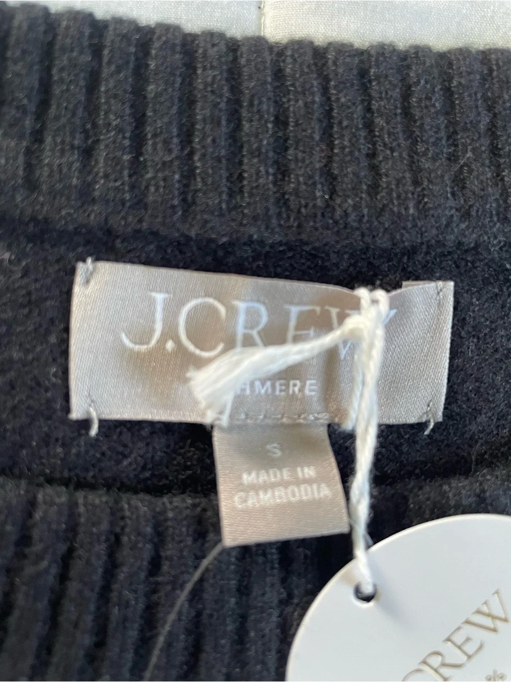 J. Crew Men’s Black 100% Cashmere Crewneck Sweater - Lightweight Knit